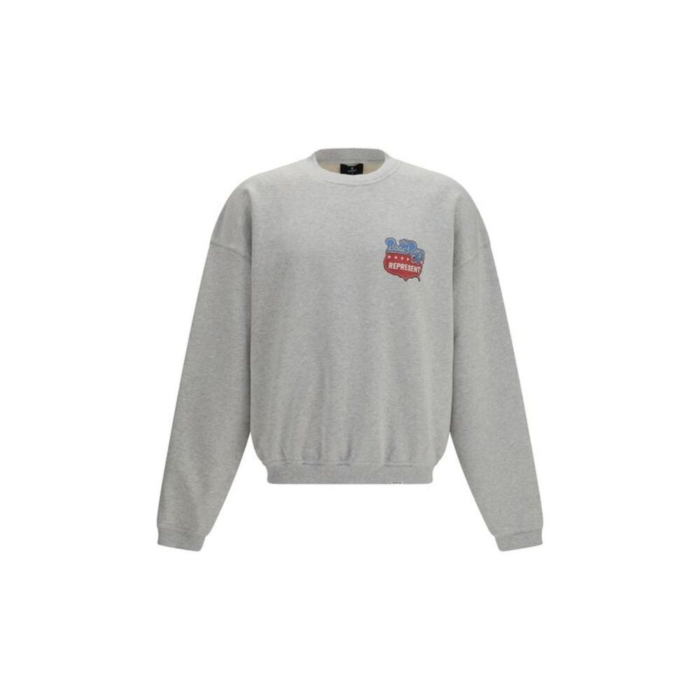 Represent Gray Cotton Men's Sweatshirt
